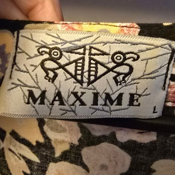 Maxime Floral Button Front Midi Dress size large - Picture 5 of 5